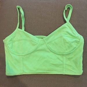 Neon green crop top